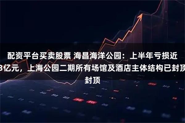 配资平台买卖股票 海昌海洋公园:上半年亏损近3亿元,上海公园二期所有场馆及酒店主体结构已封顶